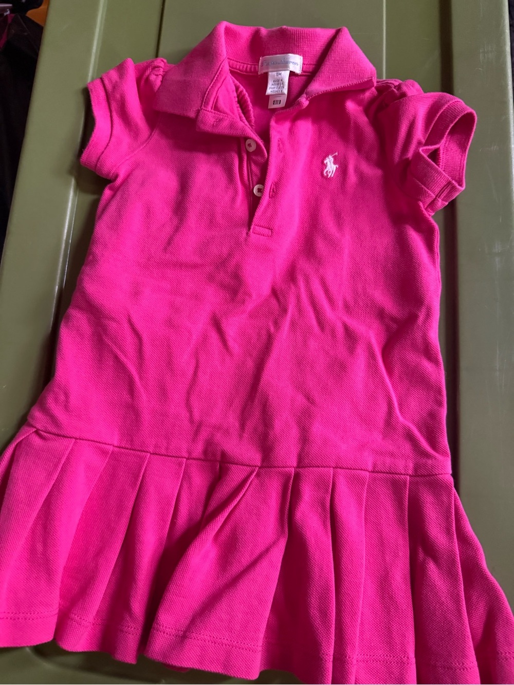 Ralph Lauren Hot Pink Polo Dress with Pleated Skirt - 2 piece set